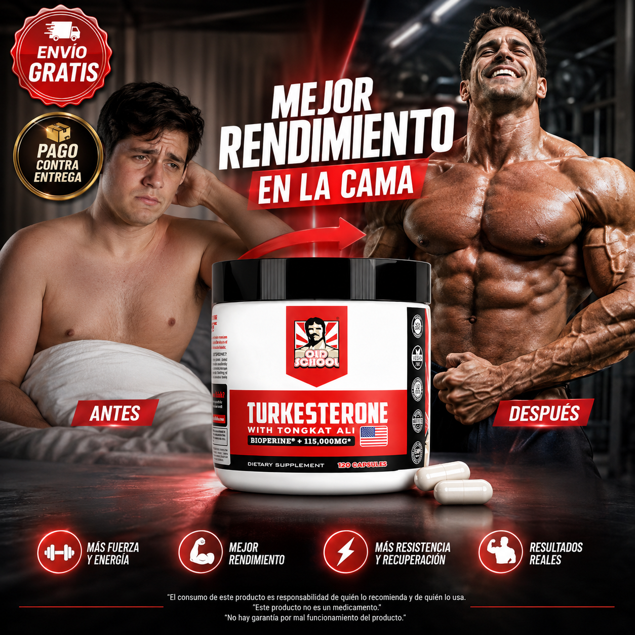 Turkesterone Old School®: Energía y recuperación de nivel profesional para tu entrenamiento