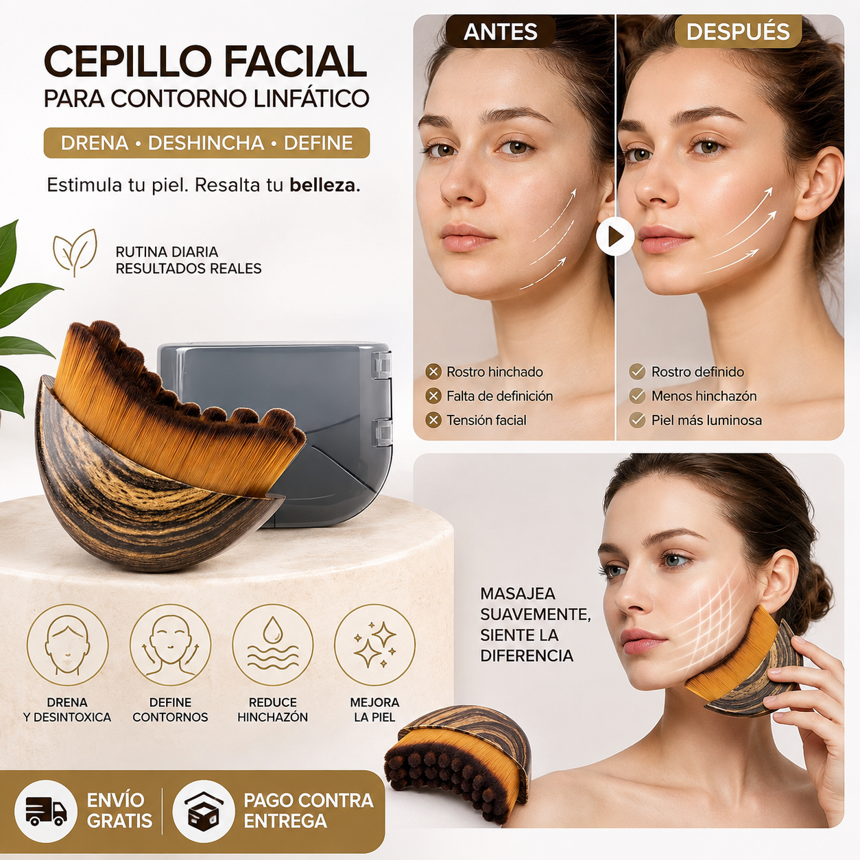 FaceSculpt Brush®: Un ritual de masaje facial diario para relajar y renovar tu rostro