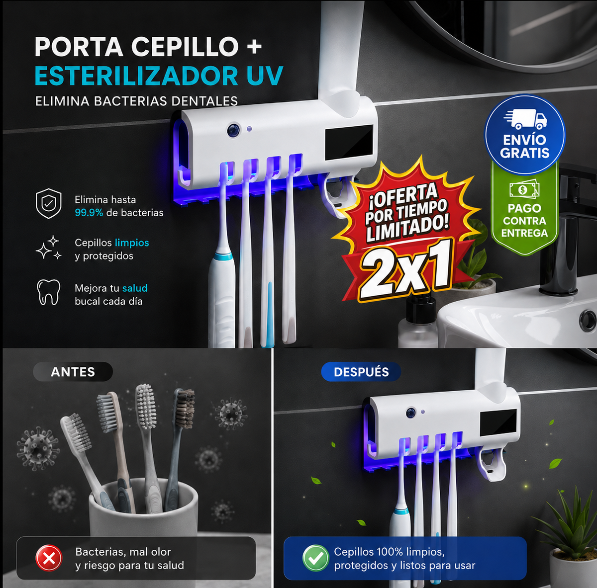 CleanBrush UV®: Cepillos siempre limpios, con tecnología de esterilización UV