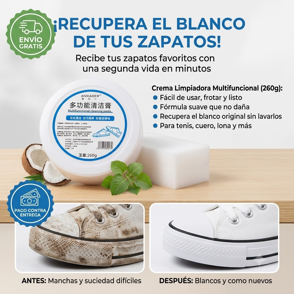 CleanKicks®: Zapatos blancos como nuevos, sin agua ni cepillo