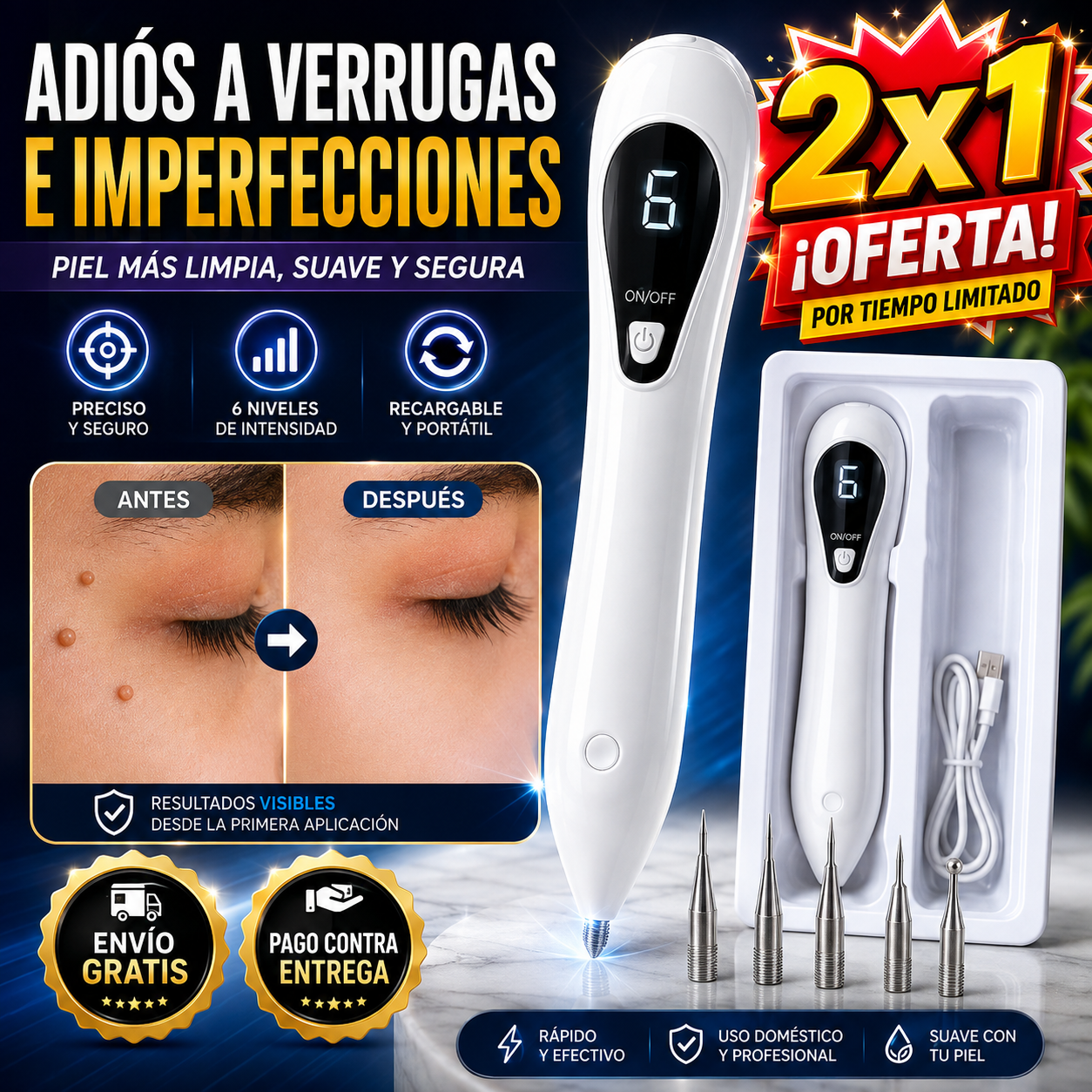 DermaPen Pro®: Elimina verrugas con precisión digita