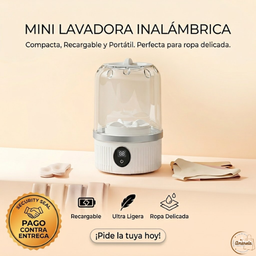 Mini Lavadora Recargable Inalambrica