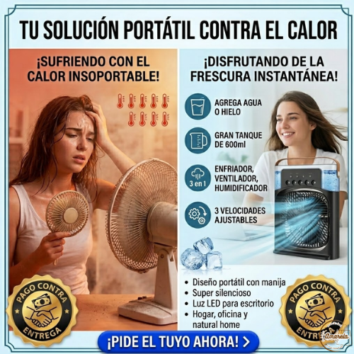 Ventilador humidificador 3 en 1