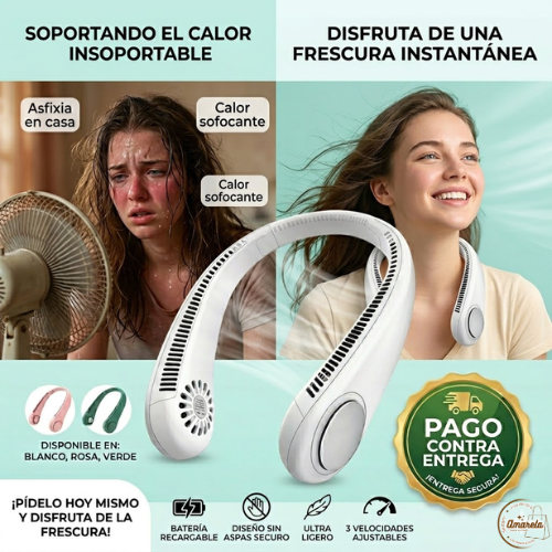 Ventilador De Cuello Recargable Portatil