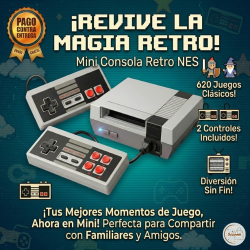 Mini Consola Retro Tipo Nes 620 Juegos