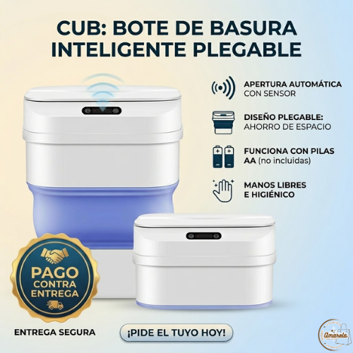 Bote De Basura Inteligente Plegable Cub
