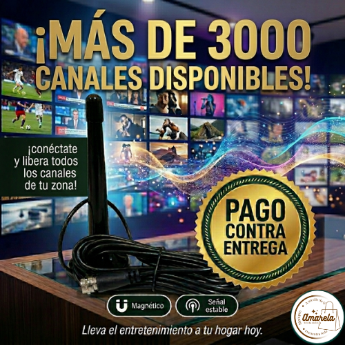 Antena Digital 4K Ultra HD con Base Magnética