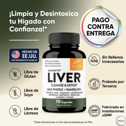 Suplemento Avanzado de Limpieza y Soporte Para el Hígado (70 Cápsulas)