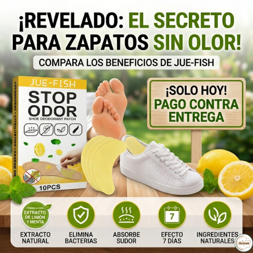 Parches Desodorantes para Zapatos FreshMax con Aroma Limón y Menta