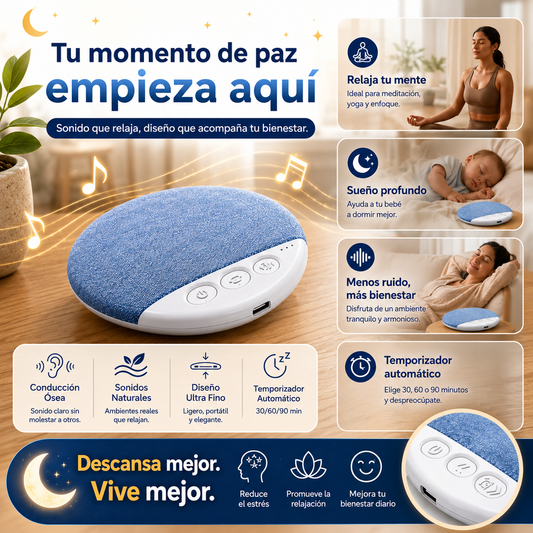 Altavoz Bluetooth Ultra Delgado Tipo Almohada con Ruido Blanco