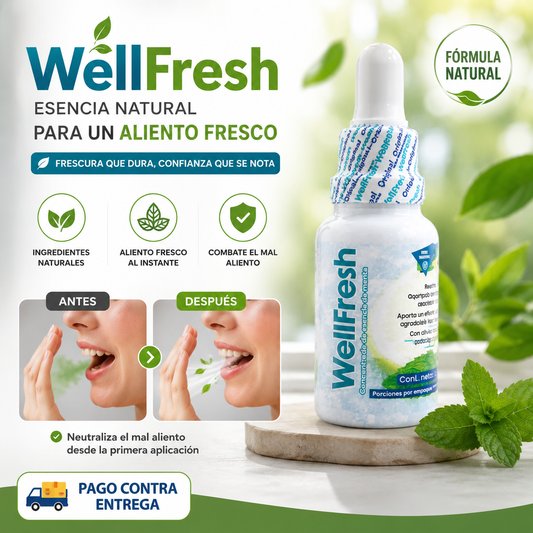 Gotas WellFresh®: Aliento Impecable y Confianza Total con una Sola Gota