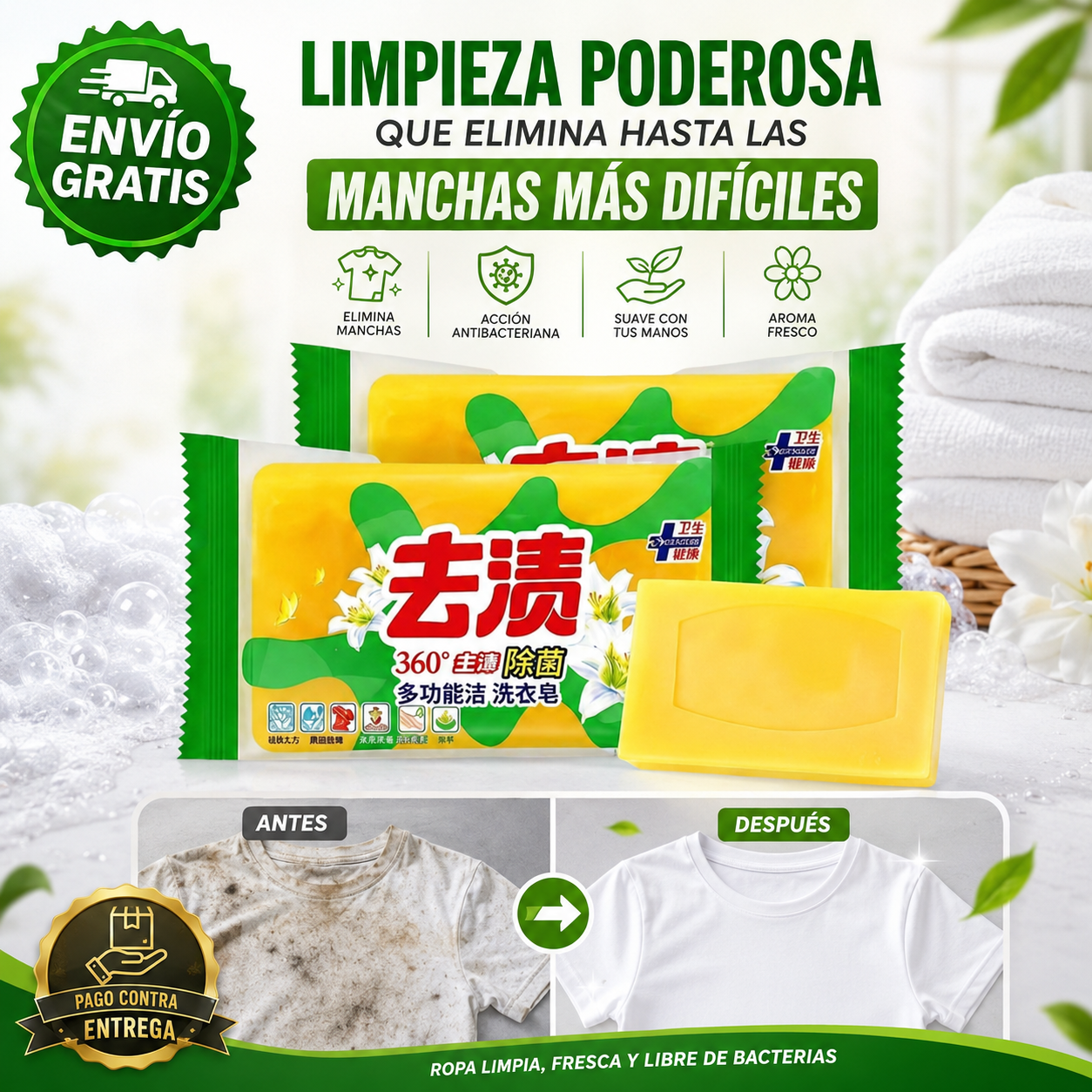 Adiós a las manchas imposibles: Jabón Antimanchas 84®, poder desengrasante en cada barra