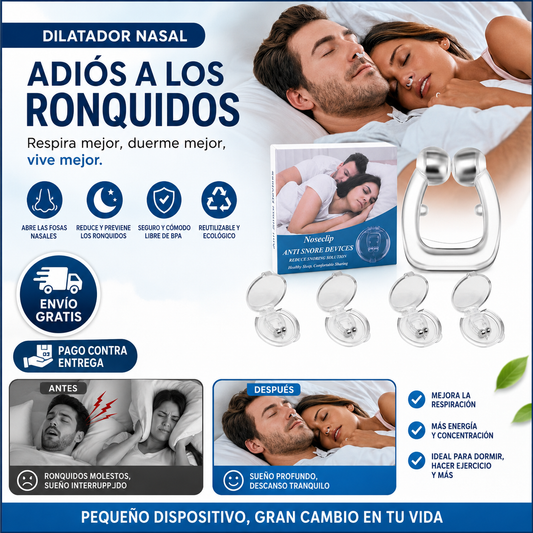 Duerme en silencio, despierta descansado: NoseClip Anti-Ronquidos®, la solución nocturna que tu pareja agradecerá