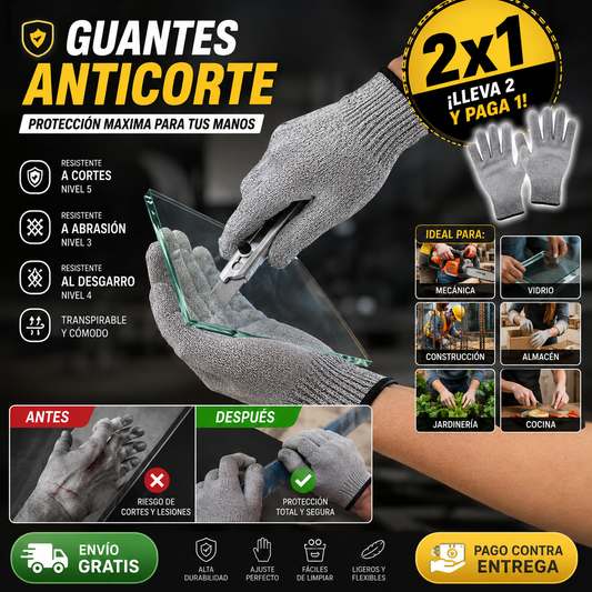 Protección de nivel profesional en cada movimiento: CutGuard Pro®, los guantes que no ceden ante el filo