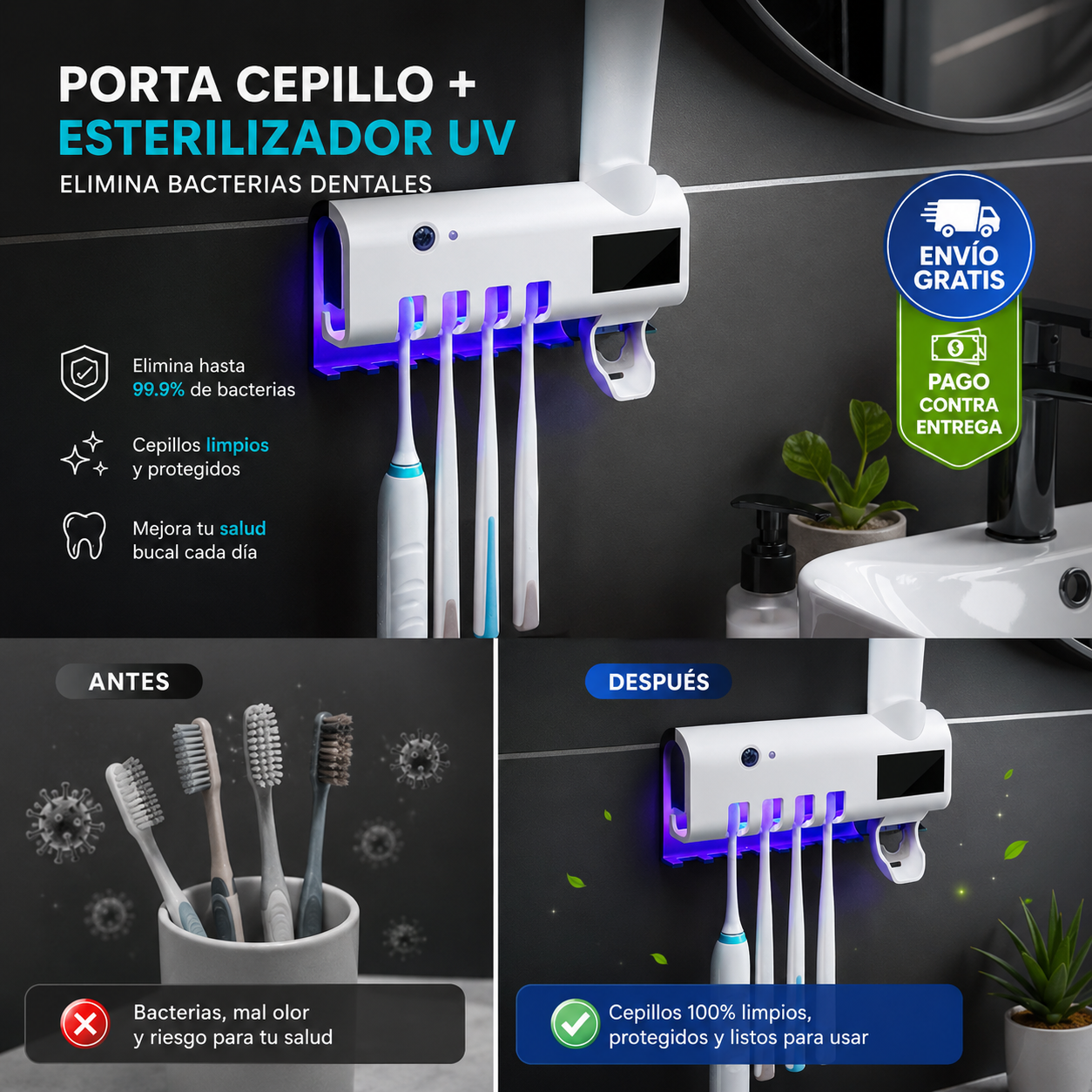 CleanBrush UV®: Cepillos siempre limpios, con tecnología de esterilización UV