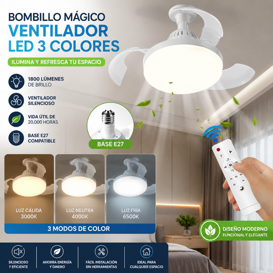 Future M®: Ilumina y refresca tu espacio con un solo bombillo