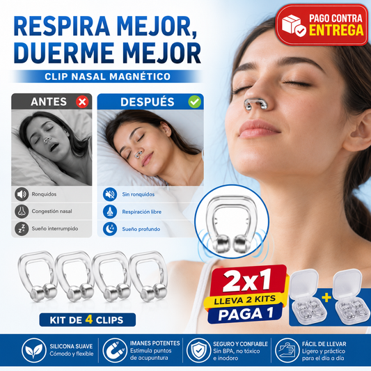 Duerme en silencio, despierta descansado: NoseClip Anti-Ronquidos®, la solución nocturna que tu pareja agradecerá