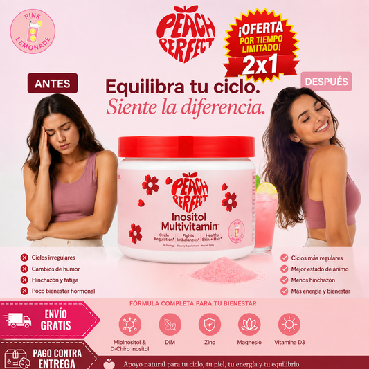 Peach Perfect®: Tu ritual diario de bienestar, en un vaso de limonada rosa