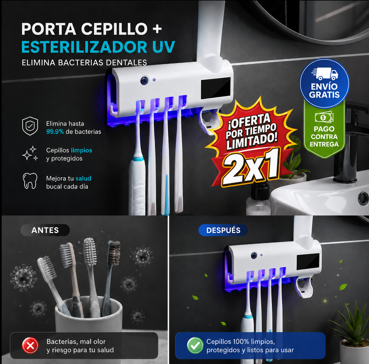 CleanBrush UV®: Cepillos siempre limpios, con tecnología de esterilización UV