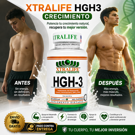 Xtralife HGH-3®: Aminoácidos y vitaminas para tu rutina de energía y recuperación