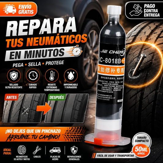 TireSeal Pro®: Sella grietas y desgarres superficiales en minutos