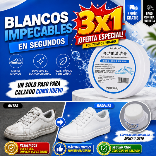 CleanKicks®: Zapatos blancos como nuevos, sin agua ni cepillo
