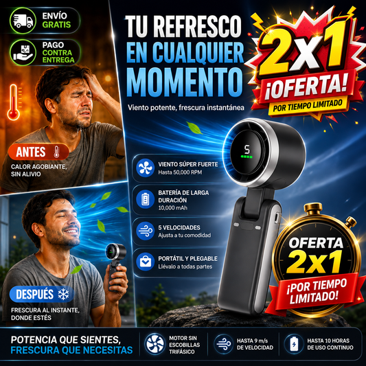 AeroBoost Turbo®: ANIQUILA el calor con una ráfaga de viento imparable